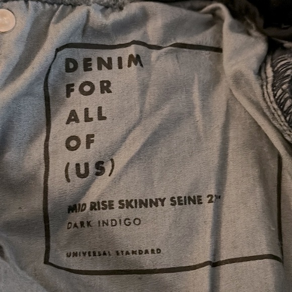 Universal Standard Seine Mid Rise Skinny Jeans Dark Indigo Size 12 - Picture 9 of 9